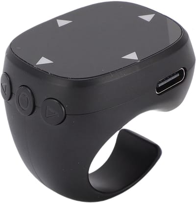 Draadloze Pageturner voor Telefoon en Tablet, Bluetooth 5.3 Vinger Ring met Touchpad voor Camera en Presentaties