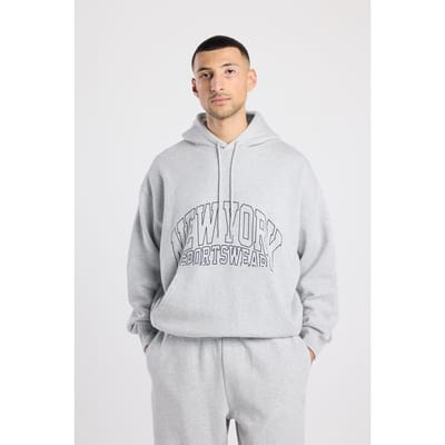 America Today Skip Hood Light Grey Melange Größe: S | Pullover Outlet | Herren | Grau