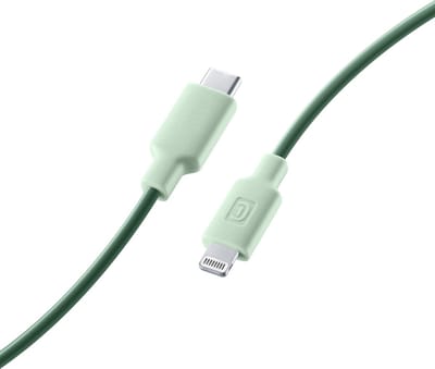 Cellularline USBDATAC2LMFISMARG Lightning-kabel 1 m Groen