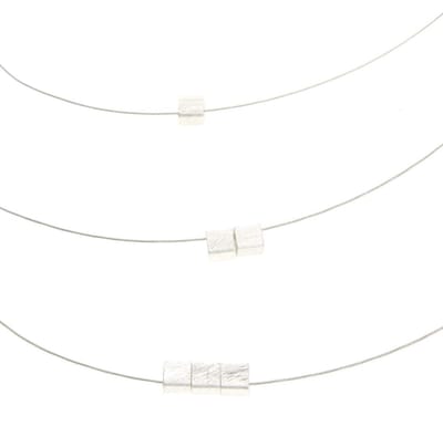 Behave - Necklace Scratched Cube - Minimalistisch Design - Tijdloze Stijl