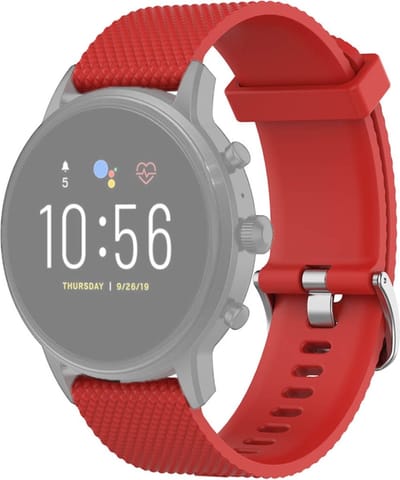 Siliconen bandje - geschikt voor Fossil Gen 5 / 5E / 6 - rood