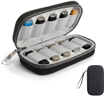 Dailygoods- Opbergtas voor USB-sticks - Elektronische Organizer - 10 Vakken - Schokbestendig - Krasbestendig - Compact en Lichtgewicht - Opbergcase