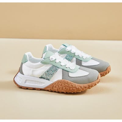 Nouvelles Chaussures Forrest Gump Chaussures Décontractées en Maille pour Femmes Tendance Mode Antidérapantes Respirantes Semelle Souple Chaussures de Sport de Course pour Étudiants 40 vert