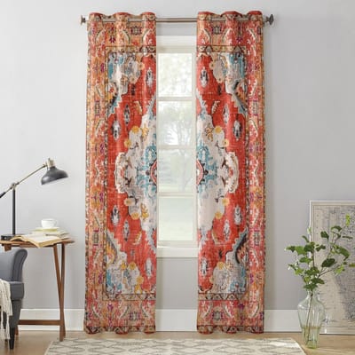 Vintage Tapijt Textuur Moderne Raamgordijnen voor Woonkamer Slaapkamer Gordijn Keuken Behandeling Jaloezieën Drapes 135W x 60H(cm) x1 gray