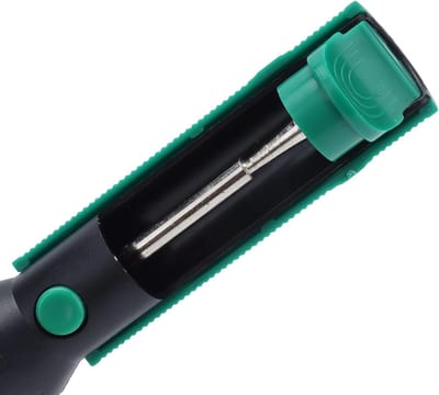 Desoldeerpomp - Soldeerzuiger - Onderhoud Elektronica - Sterke Zuigkracht - 26 x 8 x 3 cm - Zwart en groen