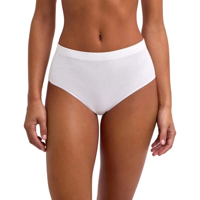 FALKE Daily Seamless Mid Waist naadloos modal broek van onderlaag dames wit - maat XL