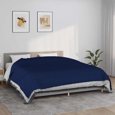 vidaXL - Verzwaringsdeken - 220x260 - cm - 11 - kg - stof - blauw