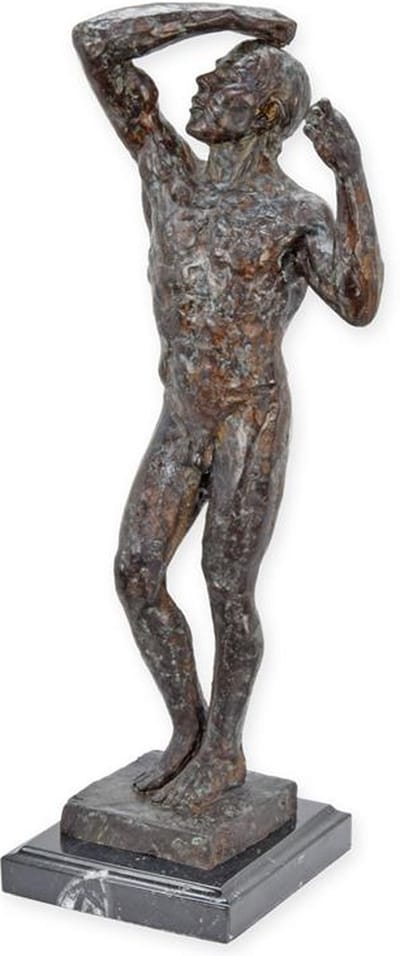 Brons beeld - Adam van Rodin - sculptuur - 39 cm hoog