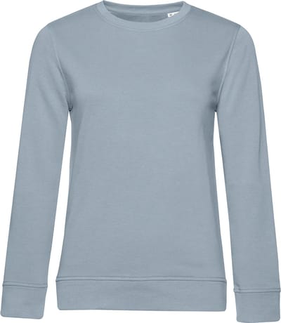 Organic Inspire Crew Neck Sweater Women B&C Collectie Blue Fog maat XS