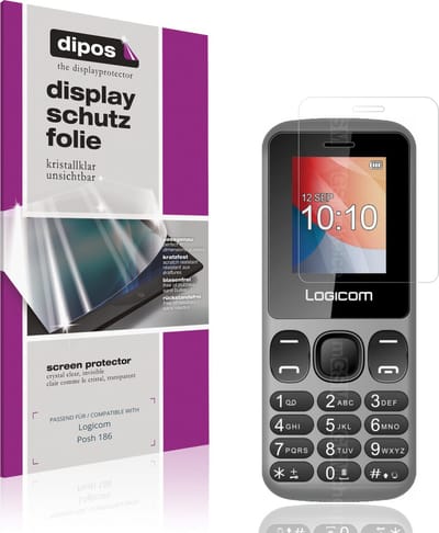 dipos – 4x Beschermfolie geschikt voor Logicom Posh 186 | Krasbestendige & heldere Screenprotector Ultra-Thin
