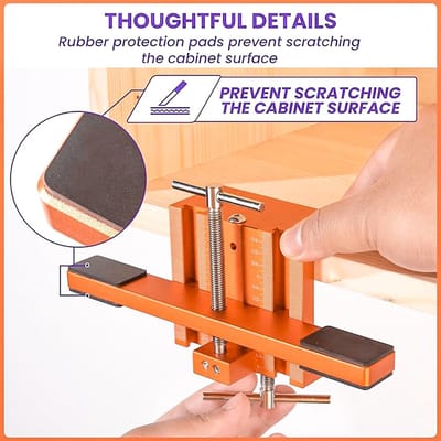 Dailygoods- Kastdeur Montagemal Aluminiumlegering - Scharniermal - Vitrine - Klemmen - Positionering - Nivellering - Lichtgewicht 387 g - Installatiemal