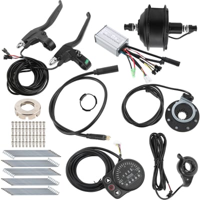Kit de Pièces de Conversion pour Vélo Électrique 36V 250W 20 pouces avec Contrôleur KT‑900S Compteur de Vélo Rear-wheel drive cascade-type