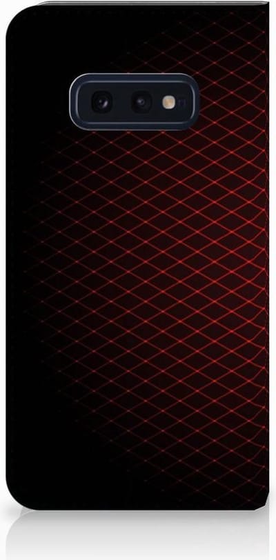 Samsung Galaxy S10e Hoesje met Magneet Geruit Rood