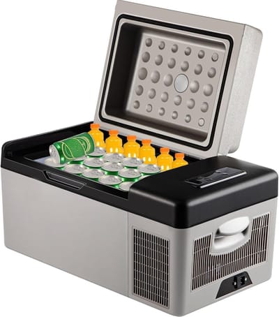 Elektrische koelbox - Draagbare vriezer - Outdoor avonturen - Compressor koeling - 20 liter inhoud - Zwart