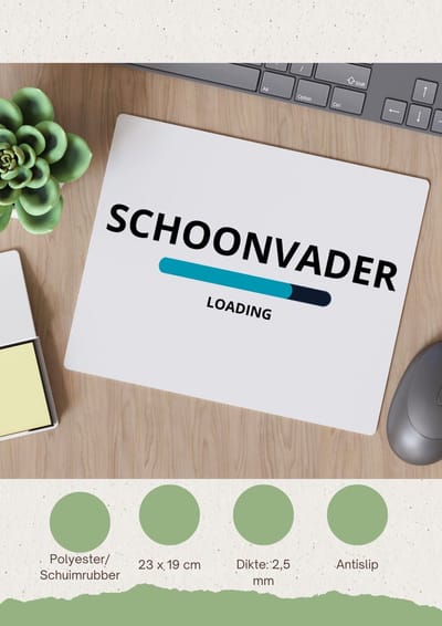 Akyol - schoonvader loading Muismat - Papa - ochtendkoffie laden - vader cadeautjes - vaderdag - verjaardagscadeau - verjaardag - cadeau - geschenk - kado - gift - vader artikelen - 23 bij 19 cm