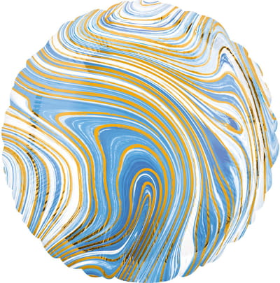 Amscan - Folieballon rond Marble Blue (45 cm)
