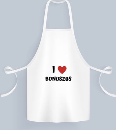 Akyol - i love bonuszus Keukenschort - Zus - de liefste bonuszus - verjaardag - cadeautje voor zus - zus artikelen - kado - geschenk - 82 bij 71 cm
