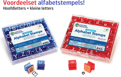 Voordeelset Alfabet stempels: Hoofdletters & kleine letters