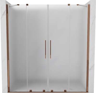 Mexen Velar Duo schuifdeur 180 , matglas, roze goud - 871-180-000-32-60