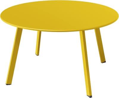 SnelShoppen - Weerbestendige Salontafel Geel - Balkontafel, Bijzettafel voor Buiten, Binnen, Tuin, Balkon, Woonkamer, Kantoor - Verschillende Kleuren