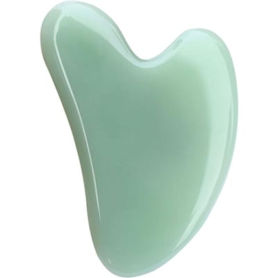 Outil de massage de grattage Gua Sha en pierre de jade naturelle, planche de Guasha, outil de corps facial Gua Sha pour SPA vert clair