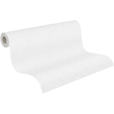 AS CRÉATION Overschilderbaar structuurbehang, 10 m x 53 cm (Gipsstructuur, wit, 10,05 x 0,53 m)