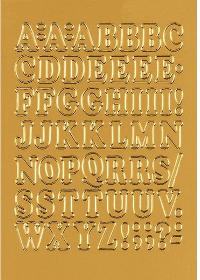 Etiket herma 4183 12mm letters a-z goudfolie 50st | 10 stuks