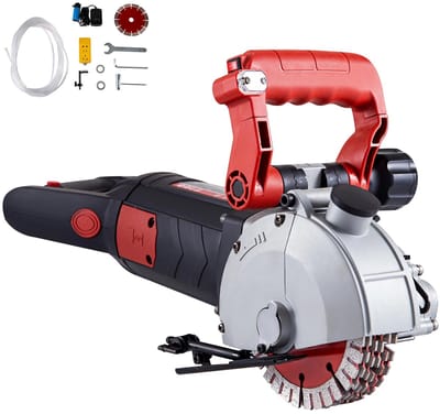 LabelOne Muurfrees - Muurfrees sleufmachine - Sleuvenfrees - 4800W - verstelbare snijdiepte en breedte - 125mm zaagblad - 6500rpm