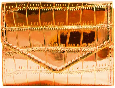 Portemonnee Croco - Oranje | 11 x 9 x 1 x cm | Kunstleer | Fashion Favorite