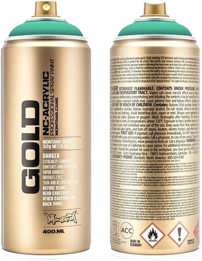 Montana GOLD Fluor Verf CYAN spuitbus 400ml