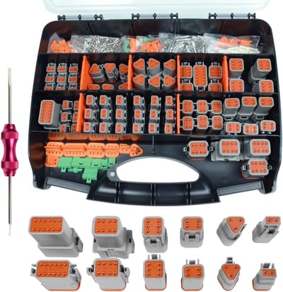 Connector Set - Elektrische Connectoren - Automotive Reparatie - Waterdichte Verbindingen - 422 Delen - Grijs