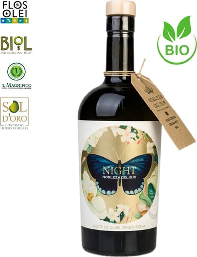 ECO NIGHT – Biologische Extra Vierge Olijfolie 500ml – Picual & Arbequina – Premium Spaanse Olijfolie – Oogst 25/26 – Koude Persing – Cadeau