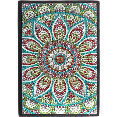 5D Diamantschilderij Notitieboek Schetsboek 50 Pagina's DIY Speciaal Gevormd Mandala Bloempatroon Diamant gray