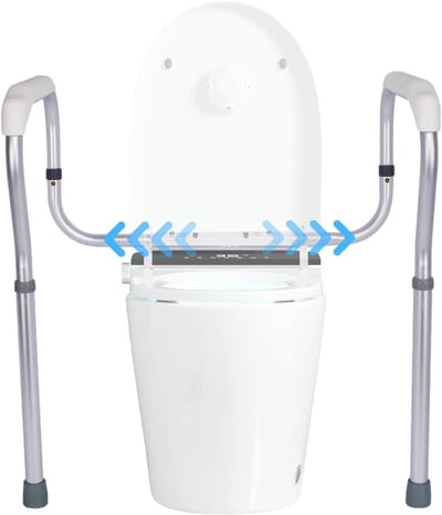 Toilet Veiligheidsframe - Hulp Beugels - Veilige Badkamer - Antislip Verstelbaar - 67-77cm Hoogte