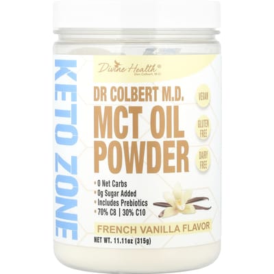 Santé Divine, Dr. Colbert (Dr. Poudre d'huile MCT, Saveur Vanille Française, 11,11 oz (315 g)