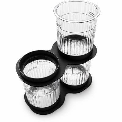 Container Stacker Organizer Geschikt voor Ninja CREAMi Bekers – Stapelbaar Opslagsysteem – 2-Delig – Zwart