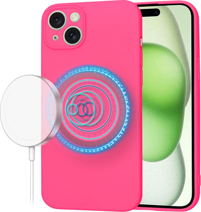 Hoesje geschikt voor Apple iPhone 15 Plus - Techsuit Soft Flex Silicone Back Cover - Geschikt voor MagSafe - Hot Pink