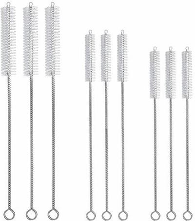 Fako Bijoux® - RVS Schoonmaakborstels Voor Rietjes - Borsteltjes - 9 Stuks - Herbruikbaar & Duurzaam