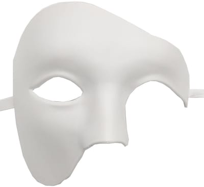 Dailygoods- Masker Luxe Venetiaanse Antieke Look - Half Gezicht - Handgemaakt - Verstelbaar - Comfortabel - Fantoom van de Opera - Feestmasker