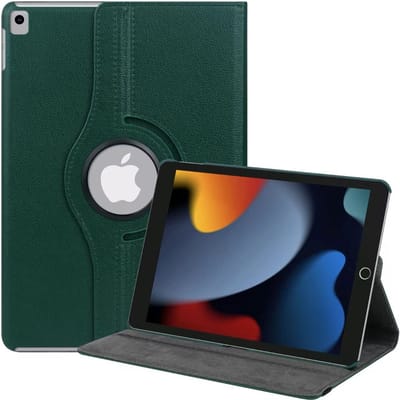 Hoes geschikt voor iPad 2021 / 2020 / 2019 (9e/8e/7e Generatie / 10.2 inch) - 360° draaibare Bookcase - Pine Groen