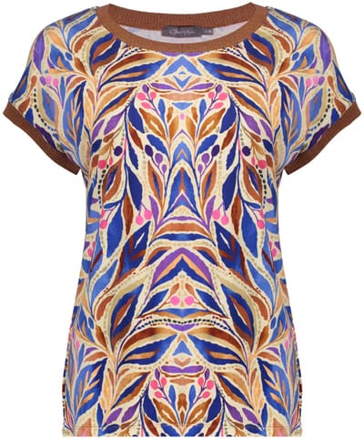 Geisha T-shirt Sarah 62462 60 000815 Pr.02-26-2 Indigo/purple Dames Maat - M