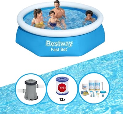Bestway Zwembad Fast Set - Zwembad Bundel - 244x61 cm