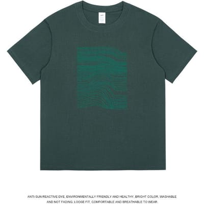 T-shirt à manches courtes imprimé de la ligne Simplicity printemps été pour hommes, haut à col rond en coton tout-assorti pour femmes 3XL blue