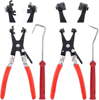 4 stuks slangklem tangenset met slangverwijderingshaakset - Perfect voor lage radiatoren
