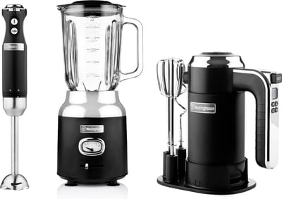 Westinghouse Retro 3-delige Set – Handmixer + Staafmixer + Blender 1,5L – Zwart