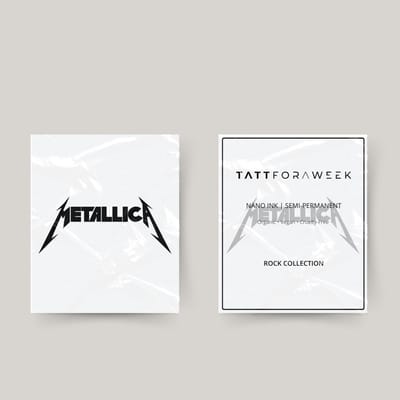 Tijdelijke tattoo Metallica | Neptattoo volwassenen | Tijdelijke tattoo voor volwassenen | Temporary tattoo | Plaktattoos voor volwassenen | Neptattoos | Probeer zorgeloos een tattoo | tattforaweek