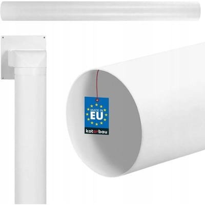 KOTARBAU® Ventilatiebuis Ø 150 mm - Rond Ventilatiekanaal 150 cm - PVC Ronde Ventilatiebuis - Luchtkanaal voor Ventilatiesysteem - Wit