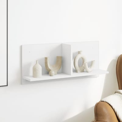 vidaXL - Wandkast - 70x16,5x30 - cm - bewerkt - hout - wit