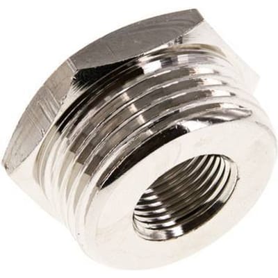 G 3/8'' x G 1'' F/M Vernikkeld Messing Verloopring 16 Bar