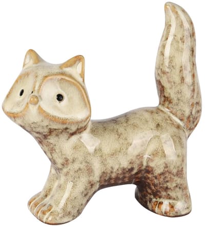 Dekoratief | Vosje staand, beige, porselein, 11x5x11cm | A255104